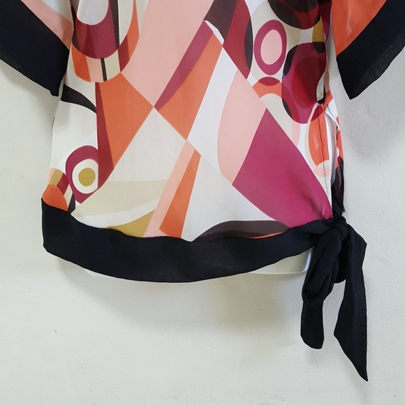 Honey Punch Top Retro Sheer Dolman Off shoulder S - Picture 5 of 13